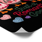 Yarn Funny Valentine Just A Romantic Goose Hearts ポスター (角)