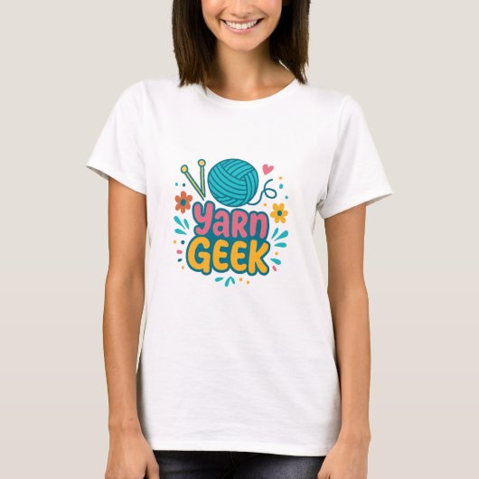 Yarn Geek Knitting T-Shirt Tシャツ (正面)