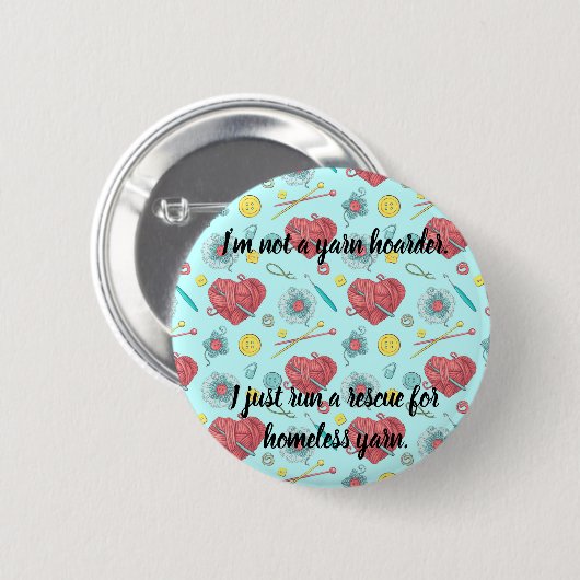 Yarn Hoarder 缶バッジ (正面&裏面)