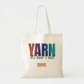 Yarn It's I 転が How I 編み物愛好家 トートバッグ (正面)