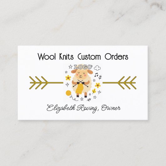 Yarn Shop Logo Business Card 名刺 (正面)