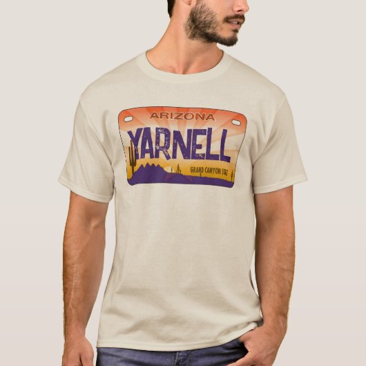 Yarnell Arizona flag license plate shirt Tシャツ (正面)