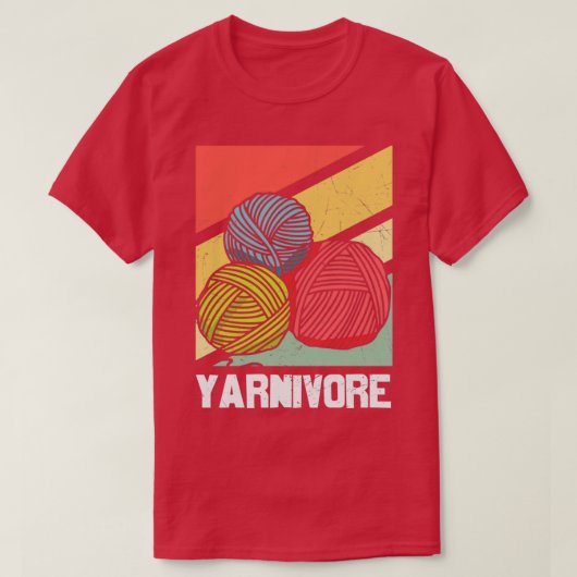 Yarnivore Knitting Design for Knitters  Tシャツ (デザイン正面)