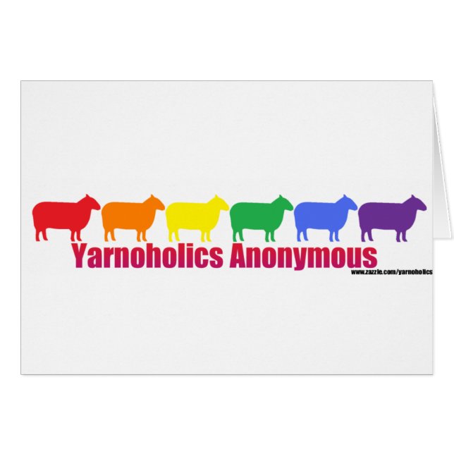 Yarnoholicsの匿名の虹のヒツジ (正面横)