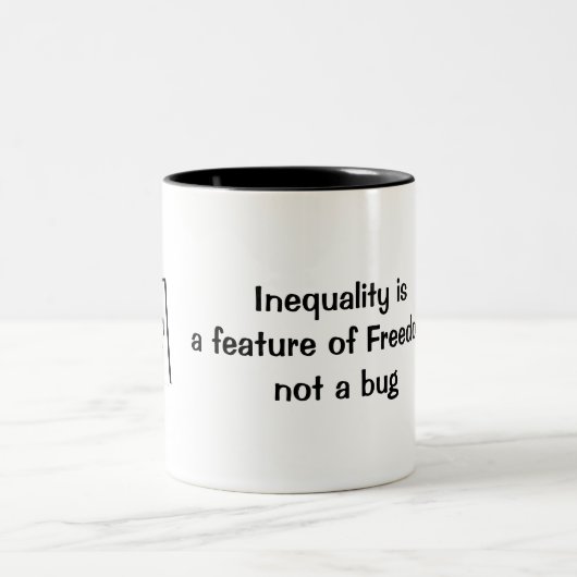 Yaronの小川ショー-不平等のマグ ツートーンマグカップ (中央)