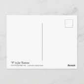 YarrowフラワーアルファベットのY ポストカード (裏面)