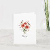 Yarrow Floral  Blank Note Card ノートカード (正面)