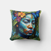 "Yarumi"蘭の精神 – アマゾニアの女性 クッション (正面)