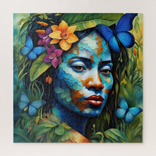 "Yarumi"蘭の精神 – アマゾニアの女性 ジグソーパズル (縦)