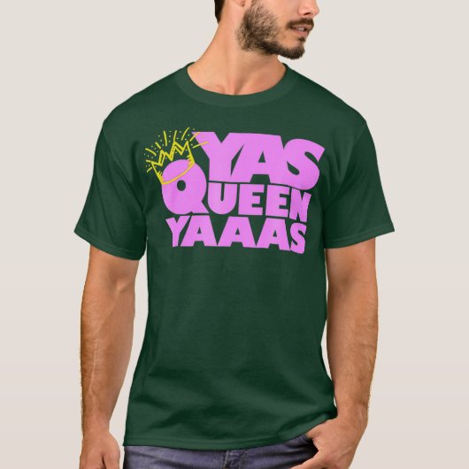 Yas クイーンシャツ クラウン ヒップ LGBTQ Tシャツ (正面)