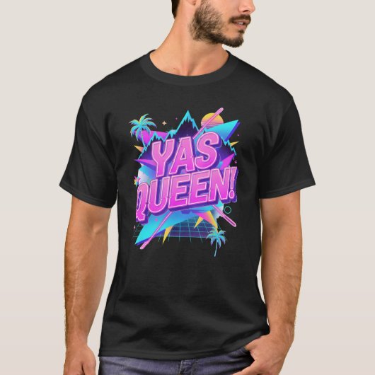 Yas Queen T-Shirt | Gay Pride Shirt for Men | LGBT Tシャツ (正面)