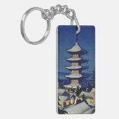 Yasakaの塔Asano Takejiの月の光 キーホルダー (正面左)