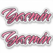 Yasmin faded pink Aufkleber Sticker Stickerset シール (正面)