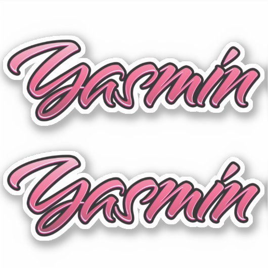 Yasmin faded pink Aufkleber Sticker Stickerset シール (正面)