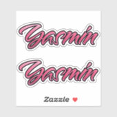 Yasmin faded pink Aufkleber Sticker Stickerset シール (シート)