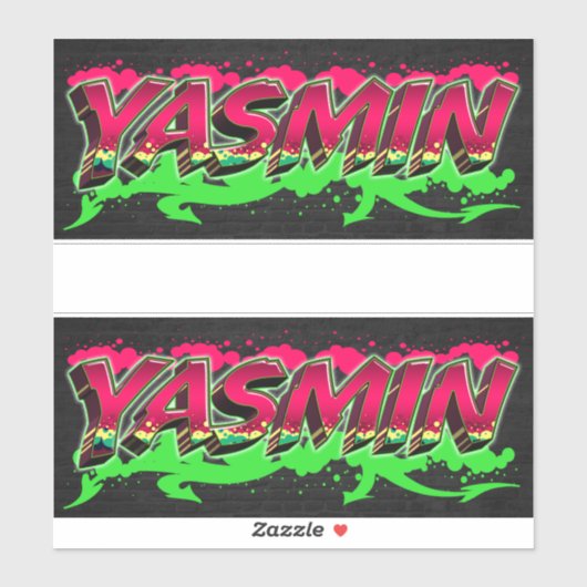 Yasmin Vorname Name Graffiti Aufkleber Sticker シール (シート)