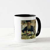 Yasnaya Polyanaの彼の妻を持つレフ・トルストイ マグカップ (正面右)