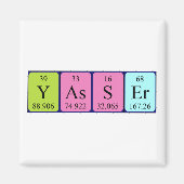 Yasser周期表名磁石 マグネット (正面)