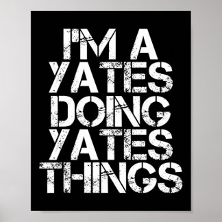 Yates Funny Surname Family Tree Birthday Reunion G ポスター