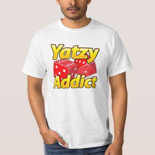 Yatzyの常習者のプロおもしろいの衣服! Tシャツ (正面)
