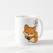 Yawning and sleeping fox mug コーヒーマグカップ (正面右)