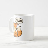 Yawning and sleeping fox mug コーヒーマグカップ (正面左)