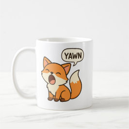 Yawning and sleeping fox mug コーヒーマグカップ