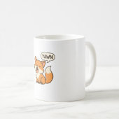 Yawning fox mug コーヒーマグカップ (正面右)