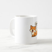 Yawning fox mug コーヒーマグカップ (正面左)