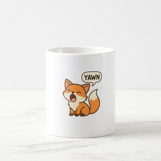 Yawning fox mug コーヒーマグカップ (中央)