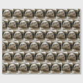 Yawning Groundhog Wearing a Nightcap ラッピングペーパー (フラット)