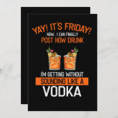 YayそのFriyay今どのようにVodkaをポストすることができ飲る 招待状 (正面/裏面)