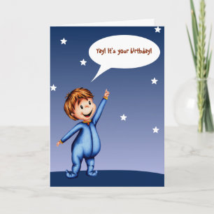 Yayそれはあなたの誕生日の幼児ブルー誕生日 カード