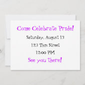 Yayゲイプライドの4匹の招待状 招待状 (裏面)