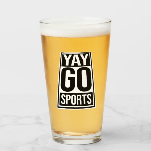Yay Go Sports Sarcastic Funny Anti Sports Humor タンブラーグラス (ドリンク正面)