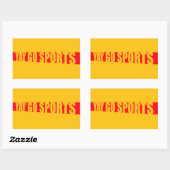 Yay Go Sports Sarcastic Funny Anti Sports Humor 長方形シール (シート)