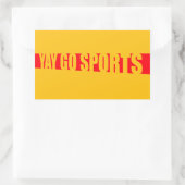 Yay Go Sports Sarcastic Funny Anti Sports Humor 長方形シール (バッグ)