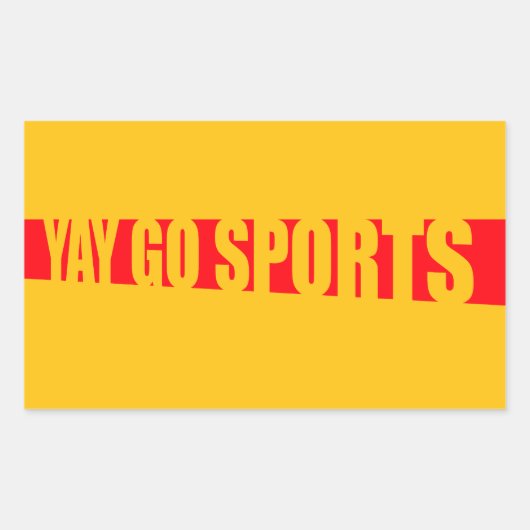 Yay Go Sports Sarcastic Funny Anti Sports Humor 長方形シール (正面)