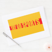 Yay Go Sports Sarcastic Funny Anti Sports Humor 長方形シール (封筒)