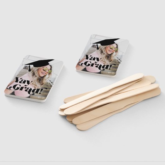 Yay Gradおもしろい卒業写真移動型Mortarboard ハンドファン (組立なし)