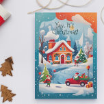 Yay It's Christmas Santa Winterホリデーカード シーズンカード<br><div class="desc">かわいいクリスマスウィンターサンタ魔法ホリデーカード。さらなるカスタマイズ感じのためには連絡、kbasandra@gmail.comで無料でご利用いただけます。</div>