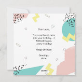 Yay, it's your birthday memphis eighties 90s girls シーズンカード (裏面)