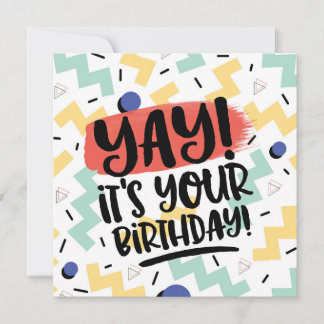 Yay, it's your birthday memphis eighties style men シーズンカード