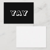 YAY、OMG、Oh My Gosh、神、白黒 アドバイスカード (正面/裏面)