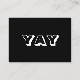 YAY、OMG、Oh My Gosh、神、白黒 アドバイスカード