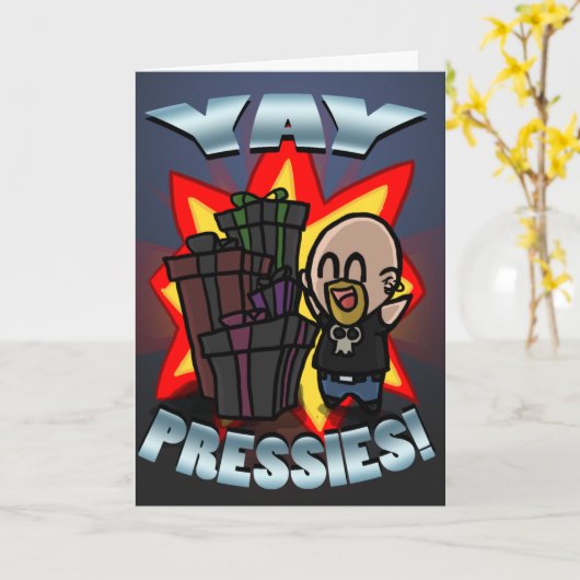 YAY Pressiesカード カード (黄色い花)
