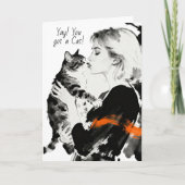 Yay! You got a Cat | Congratulations カード (正面)