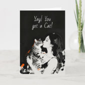 Yay! You got a New Cat | Congratulations Card カード (正面)