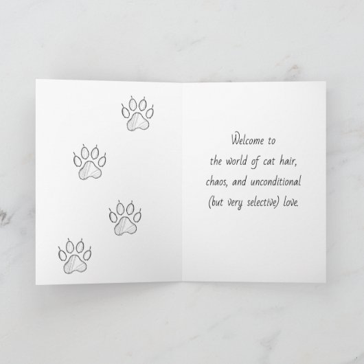 Yay! You got a New Cat | Congratulations Card カード (内部)