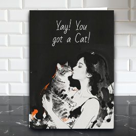 Yay! You got a New Cat | Congratulations Card カード